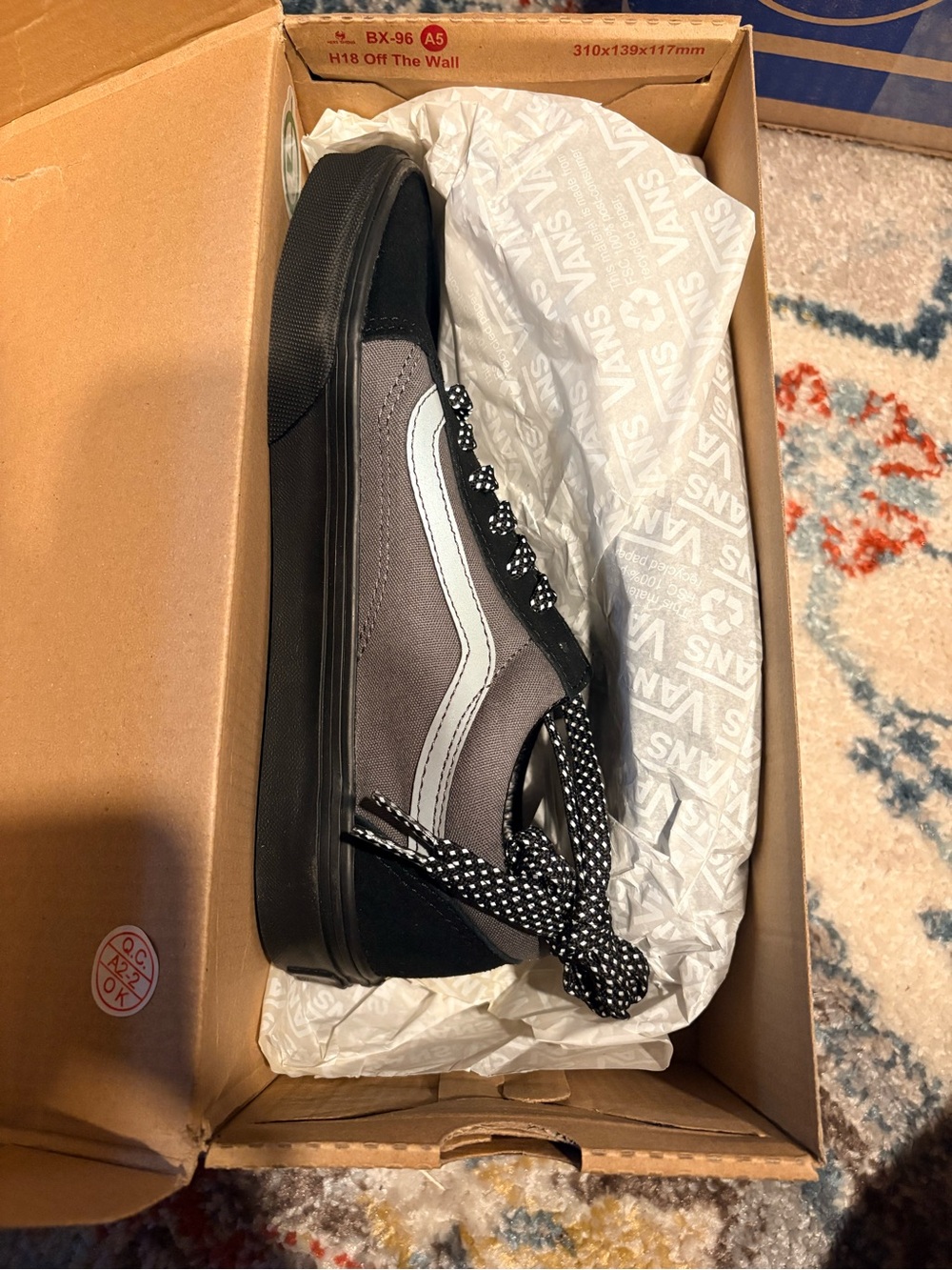 Vans Low Top Skate Shoe - Gray, Black & White
